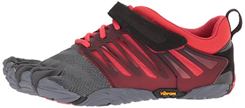 Vibram Fivefingers V-Train, Zapatillas de Deporte Hombre, Gris (Grey/Black/Red Grey/Black/Red), 47 EU