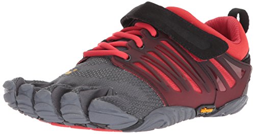 Vibram Fivefingers V-Train, Zapatillas de Deporte Hombre, Gris (Grey/Black/Red Grey/Black/Red), 47 EU