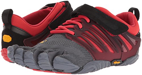 Vibram Fivefingers V-Train, Zapatillas de Deporte Hombre, Gris (Grey/Black/Red Grey/Black/Red), 47 EU