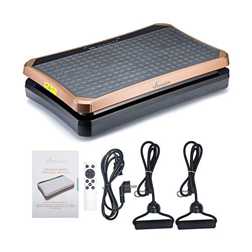 VibroSlim Plataforma vibratoria Ultra Pro – Oscilante, Pantalla LED, 4 programas predefinidos, 180 Niveles de Intensidad/Velocidad. Garantía 3 años (Oro Rosa) VibroSlim Plataforma vibratoria Ultra Pro – Oscilante, Pantalla LED, 4 programas predefinidos, 180 Niveles de Intensidad/Velocidad. Garantía 3 años (Oro Rosa)