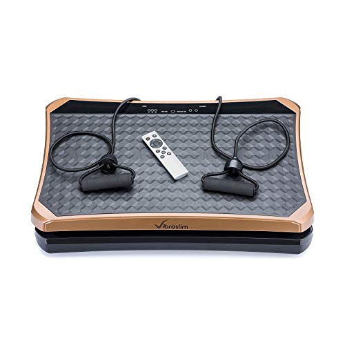 VibroSlim Plataforma vibratoria Ultra Pro – Oscilante, Pantalla LED, 4 programas predefinidos, 180 Niveles de Intensidad/Velocidad. Garantía 3 años (Oro Rosa) VibroSlim Plataforma vibratoria Ultra Pro – Oscilante, Pantalla LED, 4 programas predefinidos, 180 Niveles de Intensidad/Velocidad. Garantía 3 años (Oro Rosa)