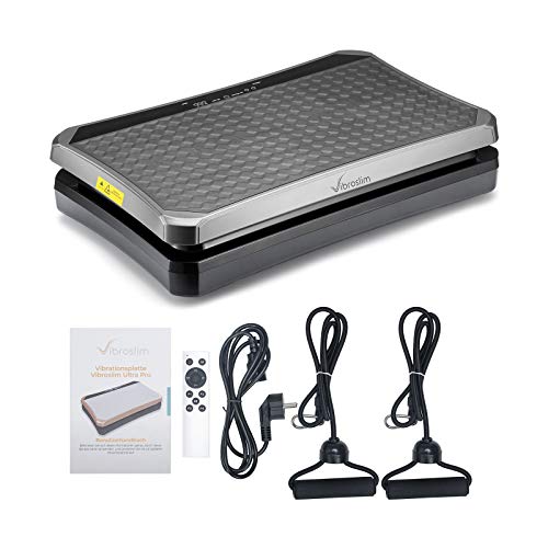 VibroSlim Plataforma vibratoria Ultra Pro – Oscilante, Pantalla LED, 4 programas predefinidos, 180 Niveles de Intensidad/Velocidad. Garantía 3 años (Plata) VibroSlim Plataforma vibratoria Ultra Pro – Oscilante, Pantalla LED, 4 programas predefinidos, 180 Niveles de Intensidad/Velocidad. Garantía 3 años (Plata)