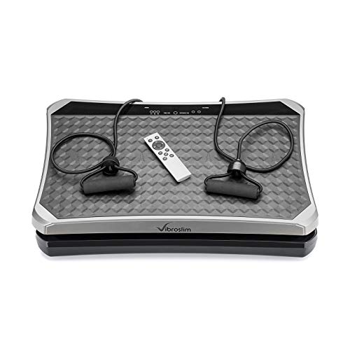 VibroSlim Plataforma vibratoria Ultra Pro – Oscilante, Pantalla LED, 4 programas predefinidos, 180 Niveles de Intensidad/Velocidad. Garantía 3 años (Plata) VibroSlim Plataforma vibratoria Ultra Pro – Oscilante, Pantalla LED, 4 programas predefinidos, 180 Niveles de Intensidad/Velocidad. Garantía 3 años (Plata)
