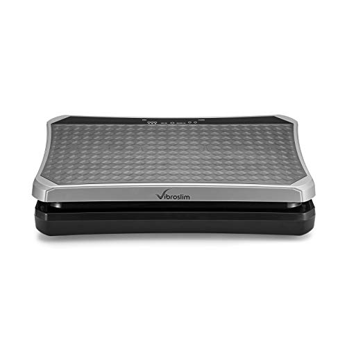 VibroSlim Plataforma vibratoria Ultra Pro – Oscilante, Pantalla LED, 4 programas predefinidos, 180 Niveles de Intensidad/Velocidad. Garantía 3 años (Plata) VibroSlim Plataforma vibratoria Ultra Pro – Oscilante, Pantalla LED, 4 programas predefinidos, 180 Niveles de Intensidad/Velocidad. Garantía 3 años (Plata)