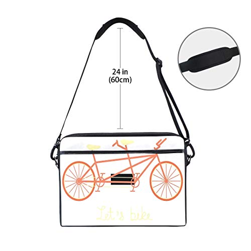 VICAFUCI Nuevo Bolso para portátil de 15-15.4 Pulgadas,Permite Citar Letras De Mano En Bicicleta Vehículo Retro Hobby Verano