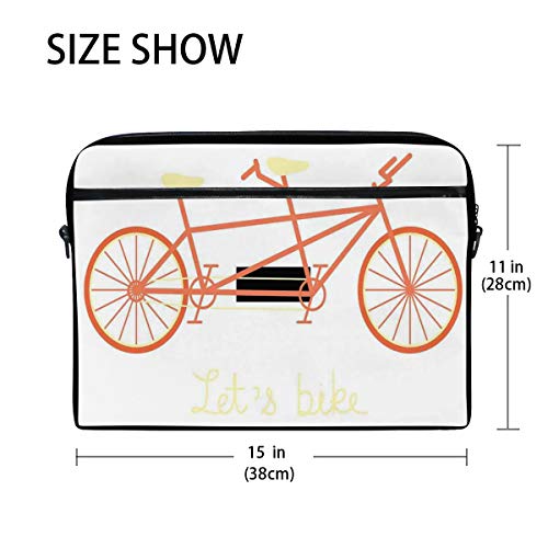 VICAFUCI Nuevo Bolso para portátil de 15-15.4 Pulgadas,Permite Citar Letras De Mano En Bicicleta Vehículo Retro Hobby Verano