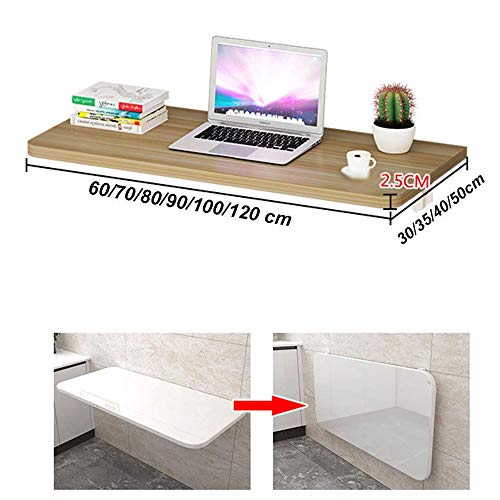 Vicareer Mesa Plegable De Pared,Portátil Mesa para Estudio,Mesa De Cocina,Escritorio De Pared Abatible Flotante,Ahorrador De Espacio,Colgante para Terraza O Balcón,fácil De Instalar(Blanca)