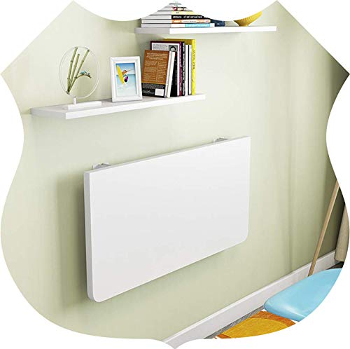 Vicareer Mesa Plegable De Pared,Portátil Mesa para Estudio,Mesa De Cocina,Escritorio De Pared Abatible Flotante,Ahorrador De Espacio,Colgante para Terraza O Balcón,fácil De Instalar(Blanca)