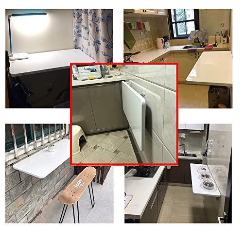 Vicareer Mesa Plegable De Pared,Portátil Mesa para Estudio,Mesa De Cocina,Escritorio De Pared Abatible Flotante,Ahorrador De Espacio,Colgante para Terraza O Balcón,fácil De Instalar(Blanca) Vicareer Mesa Plegable De Pared,Portátil Mesa para Estudio,Mesa De Cocina,Escritorio De Pared Abatible Flotante,Ahorrador De Espacio,Colgante para Terraza O Balcón,fácil De Instalar(Blanca)