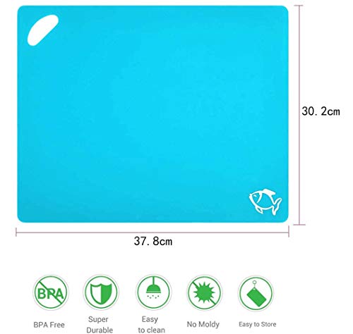 Vicloon Tablas de Cortar de Plástico, Juego de 4 Tablas de Cocina de Flexible con Color Diferente, Iconos de Alimentos y Manijas, Alimento Tablas de Cortar Antideslizante para Lavavajillas Vicloon Tablas de Cortar de Plástico, Juego de 4 Tablas de Cocina de Flexible con Color Diferente, Iconos de Alimentos y Manijas, Alimento Tablas de Cortar Antideslizante para Lavavajillas