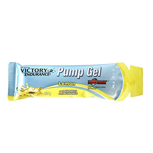 Victory Endurance Pump Gel Limón 42g x 24 geles. Efecto Vasodilatador. Enriquecido con Vitamina B6 y B1