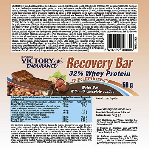 Victory Endurance Recovery Bar Sabor Avellana. Barrita recuperadora con 32% de proteína (12x50 g) Victory Endurance Recovery Bar Sabor Avellana. Barrita recuperadora con 32% de proteína (12x50 g)