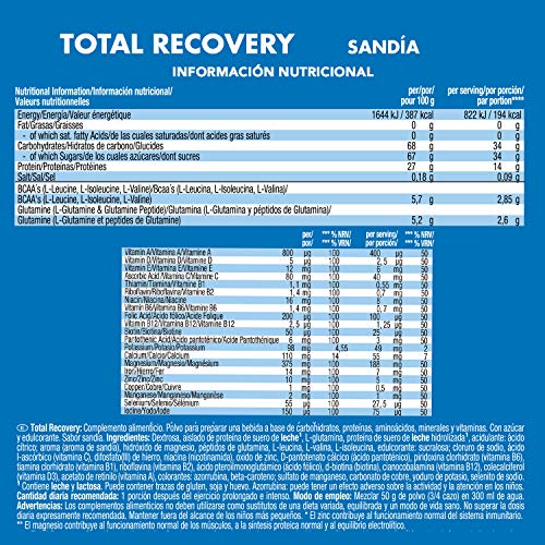 Victory Endurance Total Recovery. Maximiza la recuperación después del entrenamiento. Enriquecido con electrolitos y vitaminas. Sabor Sandía (750 g)