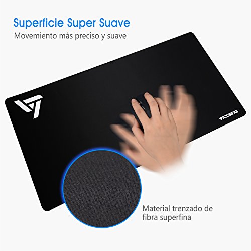 VicTsing Alfombrillas de Ratón, Alfombra Ratón para Gaming y Oficina XXL (800 X 400 X 2.5 mm) para PC Laptop iMac MacBook Microsof (Negro) VicTsing Alfombrillas de Ratón, Alfombra Ratón para Gaming y Oficina XXL (800 X 400 X 2.5 mm) para PC Laptop iMac MacBook Microsof (Negro)