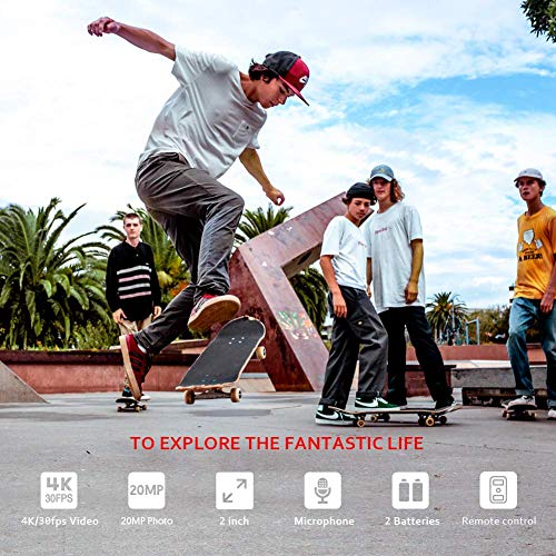 Victure AC700 Cámara Deportiva 4K Wi-Fi 20MP (Cámara de Accion Acuatica de 40M con Control Remoto y Micrófono Externo Funciones EIS Anti-Vibración y Slow Motion) Victure AC700 Cámara Deportiva 4K Wi-Fi 20MP (Cámara de Accion Acuatica de 40M con Control Remoto y Micrófono Externo Funciones EIS Anti-Vibración y Slow Motion)