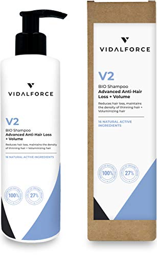 VidalForce, Champu V2 BIO Anti-caida Natural Certificado | Caída Avanzada | + Volumen Instantaneo