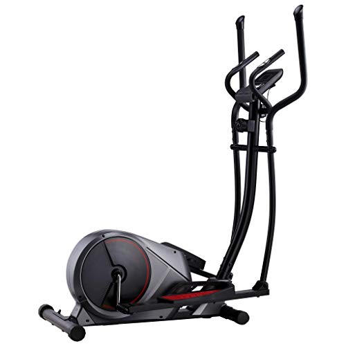 vidaXL Bicicleta Elíptica Casa Magnética Pulsómetro Pantalla LCD 8 Niveles Ajustables Bici Ejercicio Fitness Sensor Pulso Calorías Velocidad Distancia