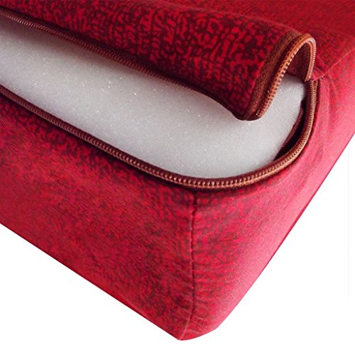 vidaXL Colchón Plegable de Espuma Rojo Cama de Invitados Colchoneta de Camping