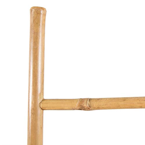 vidaXL Escalera para Toallas 5 Peldaños Bambú 150 cm Estante Soporte Perchero