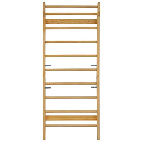 vidaXL Espaldera de Madera 80x15.8x195cm Accesorios Gimnasia Deportes Infantil Robusta Duradera Fijación Pared Segura Materiales Montaje Incluidos