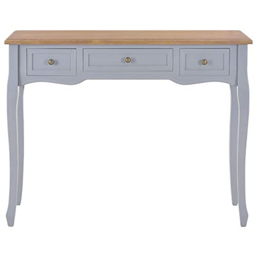 vidaXL Mesa Entrada Recibidor Consola 3 Cajones Madera MDF Mesita Auxiliar Pasillo Vestíbulo Comedor Teléfono Llaves Mueble Aparador Tocador Gris vidaXL Mesa Entrada Recibidor Consola 3 Cajones Madera MDF Mesita Auxiliar Pasillo Vestíbulo Comedor Teléfono Llaves Mueble Aparador Tocador Gris