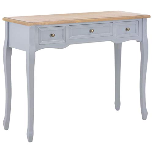vidaXL Mesa Entrada Recibidor Consola 3 Cajones Madera MDF Mesita Auxiliar Pasillo Vestíbulo Comedor Teléfono Llaves Mueble Aparador Tocador Gris vidaXL Mesa Entrada Recibidor Consola 3 Cajones Madera MDF Mesita Auxiliar Pasillo Vestíbulo Comedor Teléfono Llaves Mueble Aparador Tocador Gris