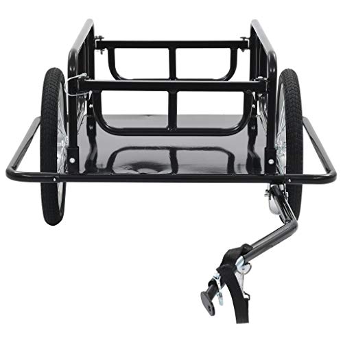 vidaXL Remolque para Bicicletas Acero Accesorios Ciclismo Actividades al Aire Libre Deportes Hobby Carga Acoplamiento Equipaje 130x73x48,5 cm Negro vidaXL Remolque para Bicicletas Acero Accesorios Ciclismo Actividades al Aire Libre Deportes Hobby Carga Acoplamiento Equipaje 130x73x48,5 cm Negro