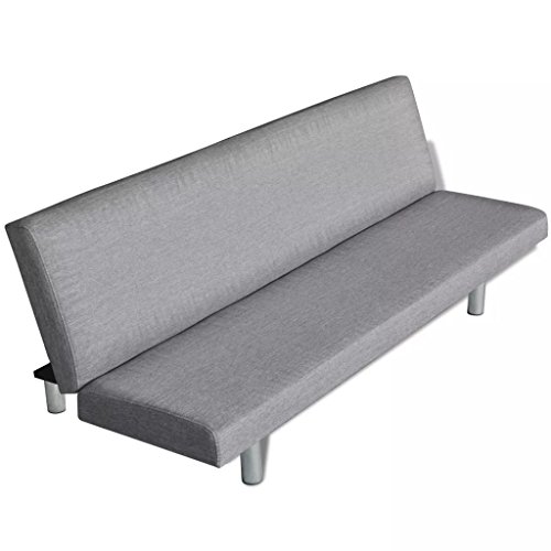 vidaXL Sofá Cama Salón Oficina Gris Claro Asiento Sillón Mueble Lounge Banco vidaXL Sofá Cama Salón Oficina Gris Claro Asiento Sillón Mueble Lounge Banco