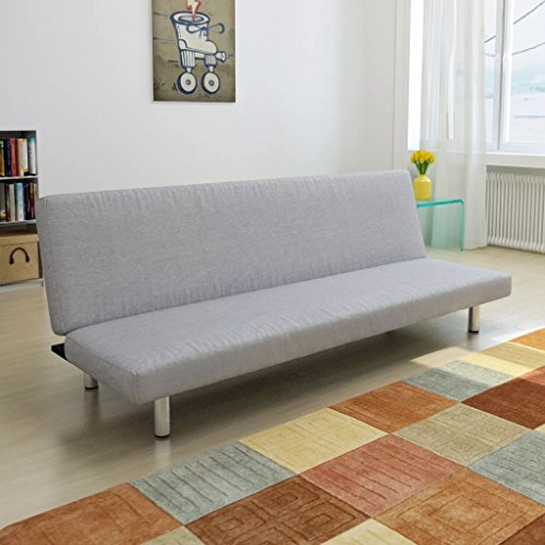 vidaXL Sofá Cama Salón Oficina Gris Claro Asiento Sillón Mueble Lounge Banco vidaXL Sofá Cama Salón Oficina Gris Claro Asiento Sillón Mueble Lounge Banco