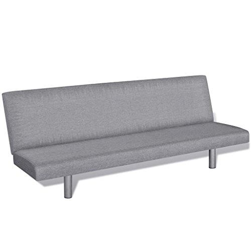 vidaXL Sofá Cama Salón Oficina Gris Claro Asiento Sillón Mueble Lounge Banco