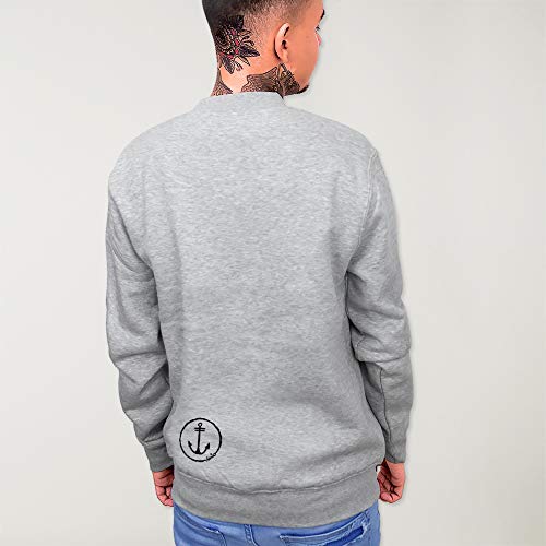 VIENTO Real Captain Sweatshirt para Hombre (Gris, L) VIENTO Real Captain Sweatshirt para Hombre (Gris, L)