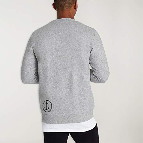 VIENTO The Golondrine Sudadera para Hombre (Gris, L) VIENTO The Golondrine Sudadera para Hombre (Gris, L)