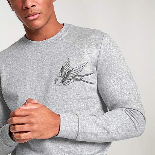 VIENTO The Golondrine Sudadera para Hombre (Gris, L) VIENTO The Golondrine Sudadera para Hombre (Gris, L)