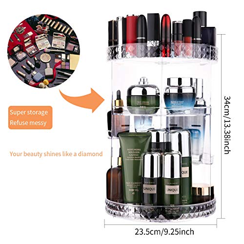 Viesap Organizador de Maquillaje de Giratorio con Rotación 360 Grados,Ajustable,Compartimento de Almacenamiento de Cosméticos con Múltiples Funciones,Joya,Pincele,Lápice Labiales. Viesap Organizador de Maquillaje de Giratorio con Rotación 360 Grados,Ajustable,Compartimento de Almacenamiento de Cosméticos con Múltiples Funciones,Joya,Pincele,Lápice Labiales.