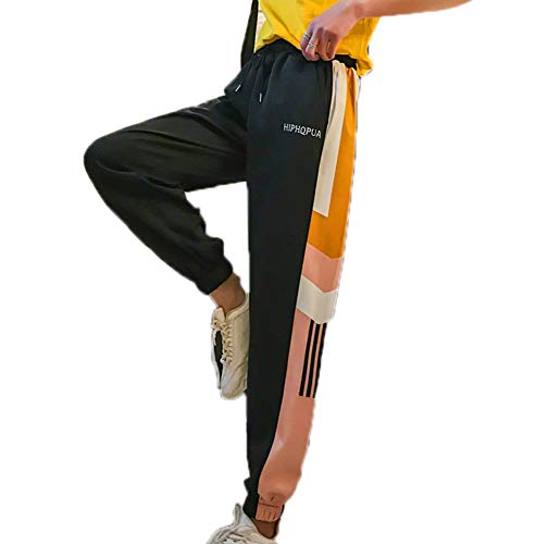Vigas Sueltas Harlan Pantalones Casual Hip-Hop Salvaje Primavera y Verano Pantalones Deportivos Tendencia de Las Mujeres Vigas Sueltas Harlan Pantalones Casual Hip-Hop Salvaje Primavera y Verano Pantalones Deportivos Tendencia de Las Mujeres