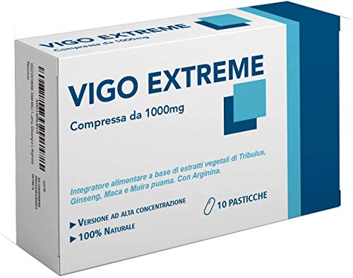 VIGO EXTREME 1000 MG | 10 Cáps. Sin Ninguna Contraindicación | Made In Italy | Energizzante Naturale con Tribulus, Maca, Muira Puama, Ginseng y L-Arginina VIGO EXTREME 1000 MG | 10 Cáps. Sin Ninguna Contraindicación | Made In Italy | Energizzante Naturale con Tribulus, Maca, Muira Puama, Ginseng y L-Arginina