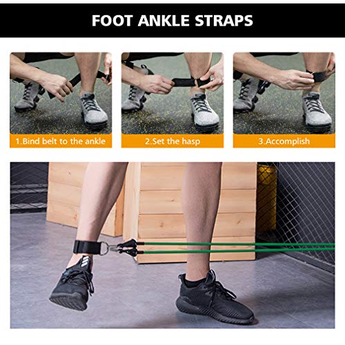 Vikaster Bandas de Resistencia 12PCS al Ejercicio con Anclaje de Puerta y manijas Yoga PilatesBandas Elásticas Musculacion de TPE, Adecuado para Fitness,Ganar Fuerza, Reducir la Grasa (JISU 5Color) Vikaster Bandas de Resistencia 12PCS al Ejercicio con Anclaje de Puerta y manijas Yoga PilatesBandas Elásticas Musculacion de TPE, Adecuado para Fitness,Ganar Fuerza, Reducir la Grasa (JISU 5Color)