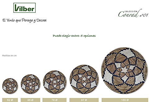 VILBER African Prints Alfombra Vinilo Conrad. Redonda. Diámetro 155 cm VILBER African Prints Alfombra Vinilo Conrad. Redonda. Diámetro 155 cm