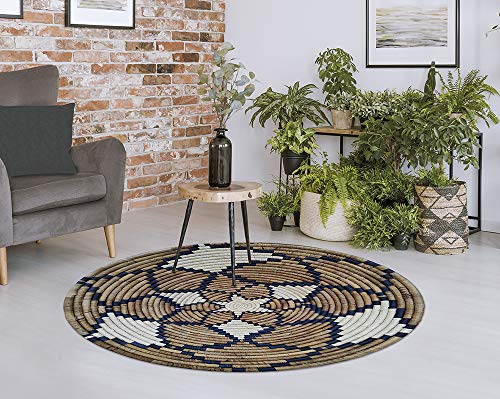 VILBER African Prints Alfombra Vinilo Conrad. Redonda. Diámetro 155 cm VILBER African Prints Alfombra Vinilo Conrad. Redonda. Diámetro 155 cm