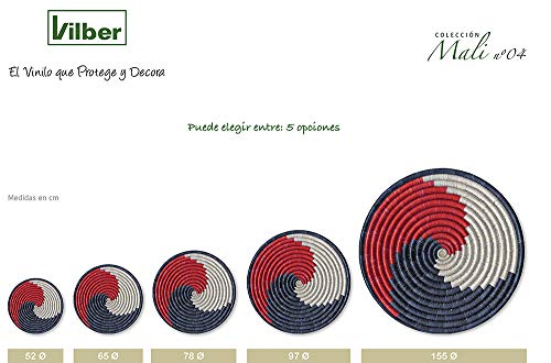 VILBER African Prints Alfombra Vinilo Mali. Redonda. Diámetro 78 cm VILBER African Prints Alfombra Vinilo Mali. Redonda. Diámetro 78 cm