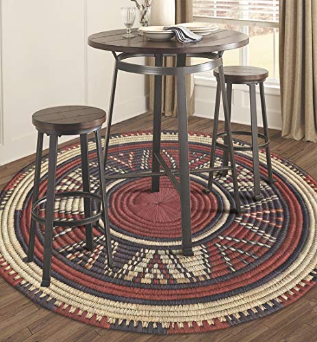 VILBER African Prints Alfombra Vinilo SERENGUETI. Diámetro 78 cm VILBER African Prints Alfombra Vinilo SERENGUETI. Diámetro 78 cm