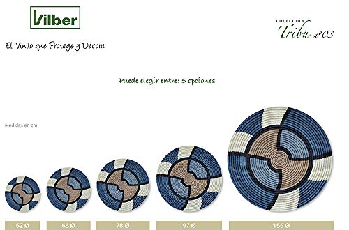 VILBER African Prints Alfombra Vinilo Tribu. Diámetro 97 cm VILBER African Prints Alfombra Vinilo Tribu. Diámetro 97 cm