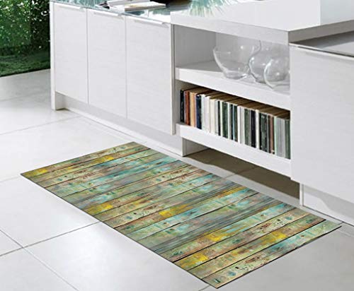 Vilber Gran Chef Wood Alfombra, Vinilo, Multicolor, 50 x 120 cm