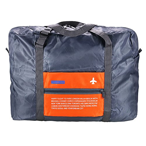 VILLAVIVI Bolsos de Avión con la Maleta de Mano Multifunción Gran Capacidad Plegable Portátil Bolsa de Viaje Equipaje - Azul Verde Naranja (Naranja)