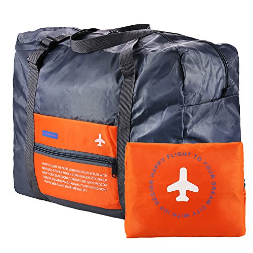 VILLAVIVI Bolsos de Avión con la Maleta de Mano Multifunción Gran Capacidad Plegable Portátil Bolsa de Viaje Equipaje - Azul Verde Naranja (Naranja) VILLAVIVI Bolsos de Avión con la Maleta de Mano Multifunción Gran Capacidad Plegable Portátil Bolsa de Viaje Equipaje - Azul Verde Naranja (Naranja)