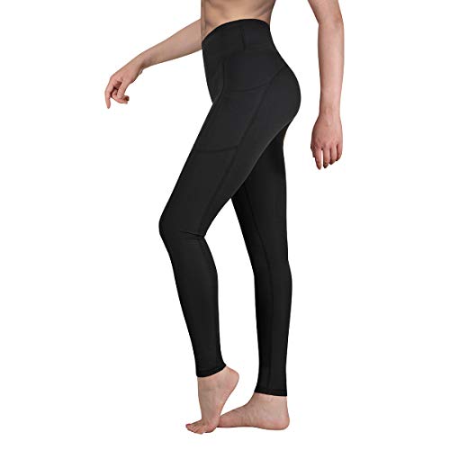 Vimbloom Pantalón Deportivo de Mujer Cintura Alta Leggings para Running Fitness Yoga Leggings VI263 (Negro, S)