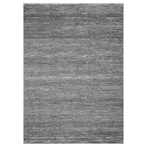 VIMODA Alfombra Moderna de Pelo Corto, Jaspeada, Material Certificado según Oeko Tex, de Color sólido, fácil de cuidar en Gris, Maße:80 x 150 cm