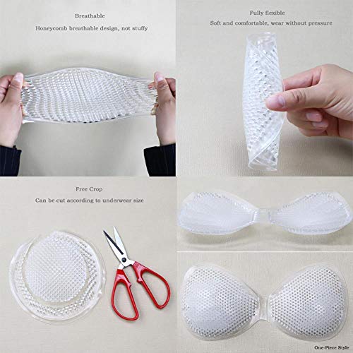 VINER Honeycomb Almohadillas de Silicona en el Pecho Completamente Transparente Transpirable Suave Espesar Ropa Interior Invisible Traje de baño de Mama Push Up Paste, Estilo de Palma VINER Honeycomb Almohadillas de Silicona en el Pecho Completamente Transparente Transpirable Suave Espesar Ropa Interior Invisible Traje de baño de Mama Push Up Paste, Estilo de Palma