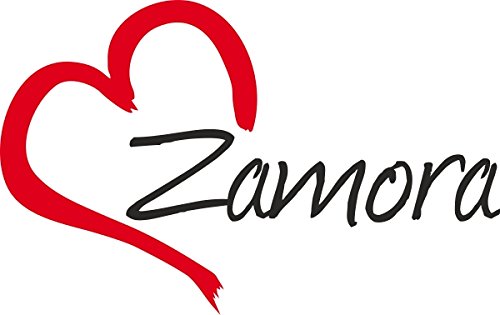 Vinilo Adhesivo para el coche o la moto " ZAMORA " (Ciudad) corazón Sticker ca.9x14cm Pegatina sin fondo