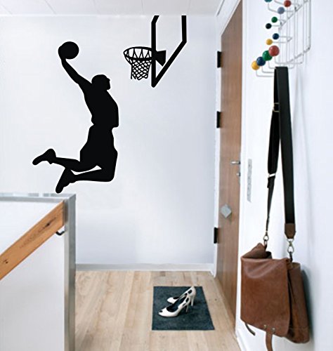 Vinilo baloncesto encestando pared 87x100 cm entrega España 24 Horas Vinilo baloncesto encestando pared 87x100 cm entrega España 24 Horas